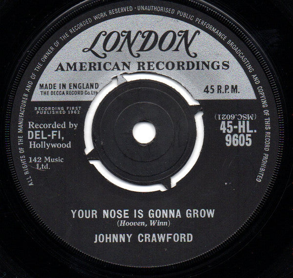 Johnny Crawford : Your Nose Is Gonna Grow / Something Special (7", Single)