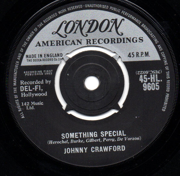 Johnny Crawford : Your Nose Is Gonna Grow / Something Special (7", Single)