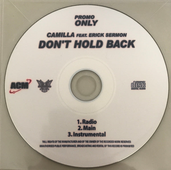 Camilla Beeput : Don't Hold Back (CD, Single, Promo)