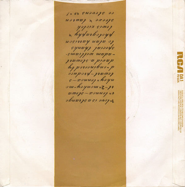 Eurythmics : Love Is A Stranger (7", Single)