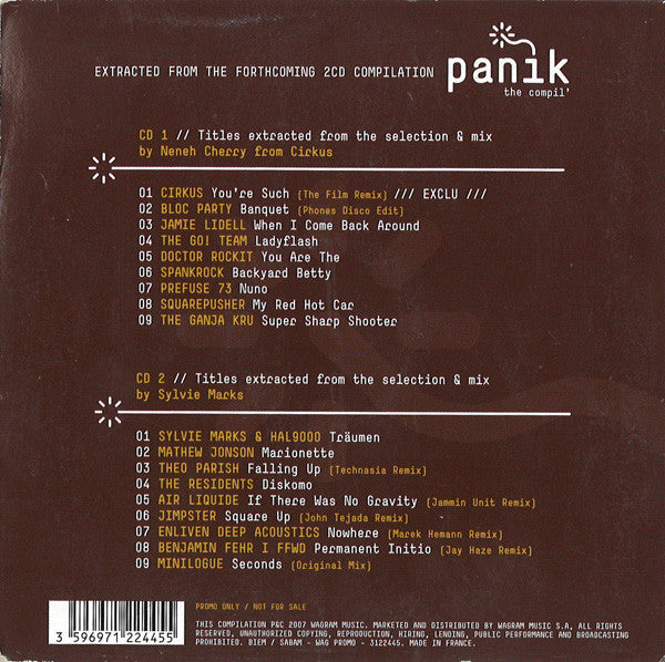Various : Panik - The Compil' (CD, Comp, Promo)
