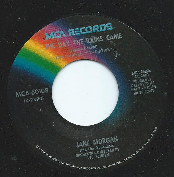 Jane Morgan : The Day The Rains Came / Fascination (7")
