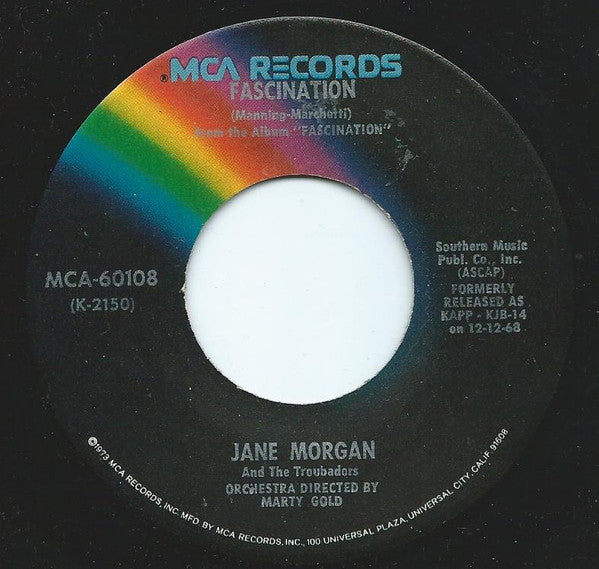 Jane Morgan : The Day The Rains Came / Fascination (7")