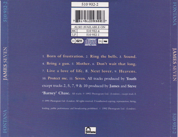 James : Seven (CD, Album)