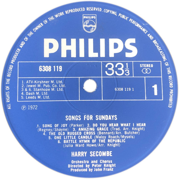 Harry Secombe : Songs For Sundays (LP)