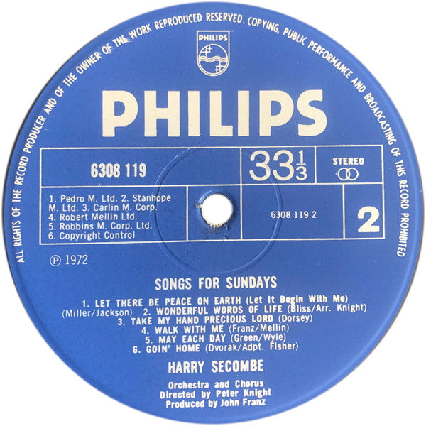 Harry Secombe : Songs For Sundays (LP)