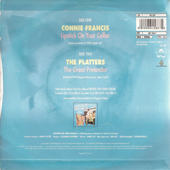 Connie Francis  /  The Platters : Lipstick On Your Collar /The Great Pretender (7", Single)