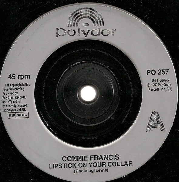 Connie Francis  /  The Platters : Lipstick On Your Collar /The Great Pretender (7", Single)