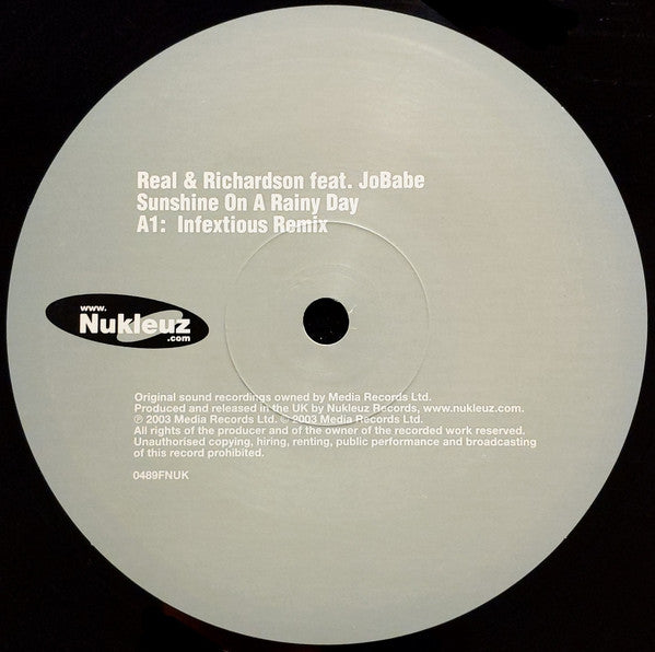 Real* & Richardson* Feat. JoBabe : Sunshine On A Rainy Day (12", 1)