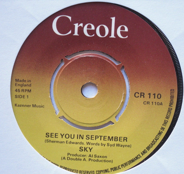 Sky (44) : See You In September (7", Single)