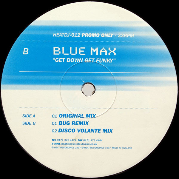 Blue Max (8) : Get Down Get Funky (12", Promo)