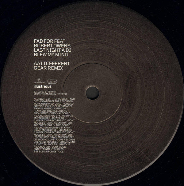 Fab For : Last Night A DJ Blew My Mind (12")
