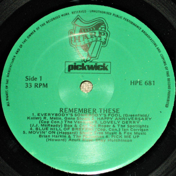 Various : Remember These - The Showband Years  (LP, Comp)