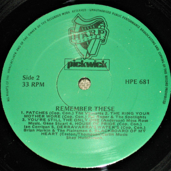 Various : Remember These - The Showband Years  (LP, Comp)