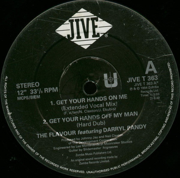 The Flavour : Get Your Hands On Me (12")
