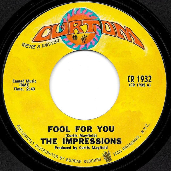 The Impressions : Fool For You (7")