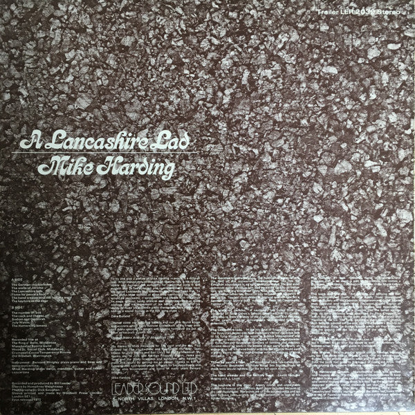Mike Harding (2) : A Lancashire Lad (LP, Album, Red)