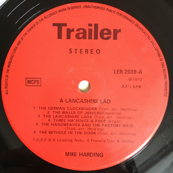 Mike Harding (2) : A Lancashire Lad (LP, Album, Red)