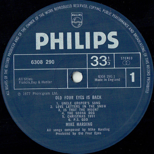 Mike Harding (2) : Old Four Eyes Is Back (LP, Album)