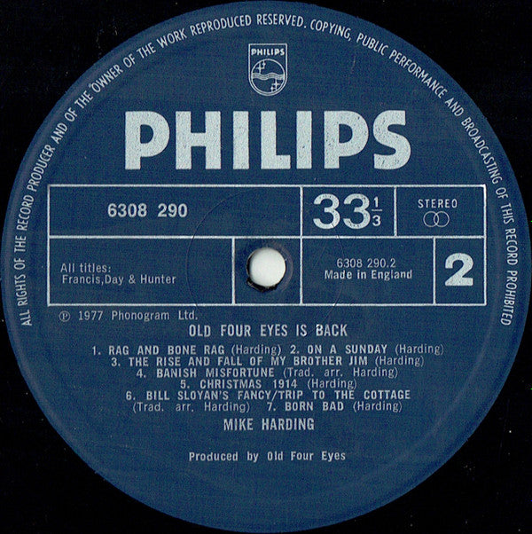 Mike Harding (2) : Old Four Eyes Is Back (LP, Album)