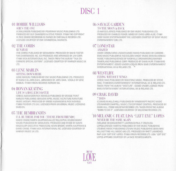 Various : The New Love Album (2xCD, Comp)