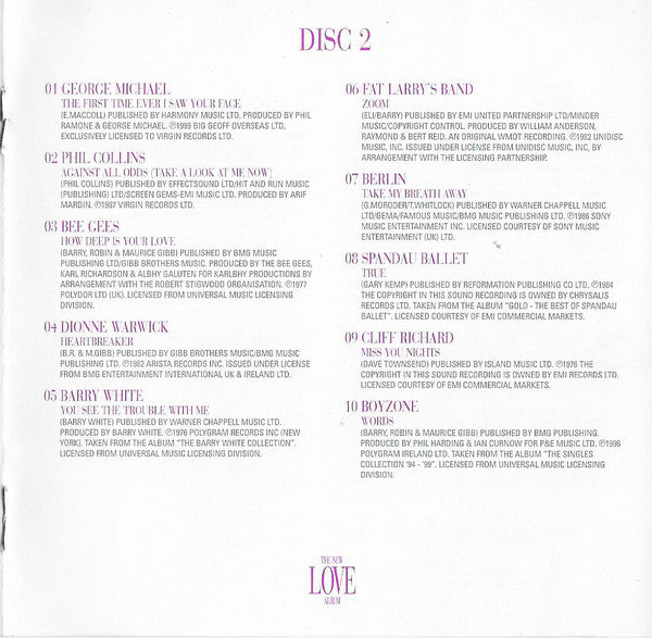 Various : The New Love Album (2xCD, Comp)