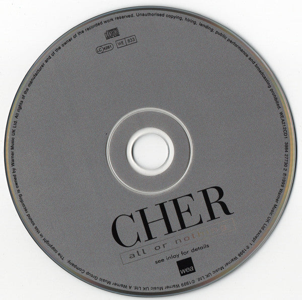 Cher : All Or Nothing (CD, Single, CD1)