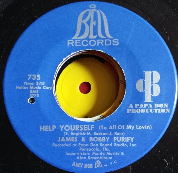 James & Bobby Purify : Help Yourself (To All Of My Lovin) / Last Piece Of Love (7", Single)