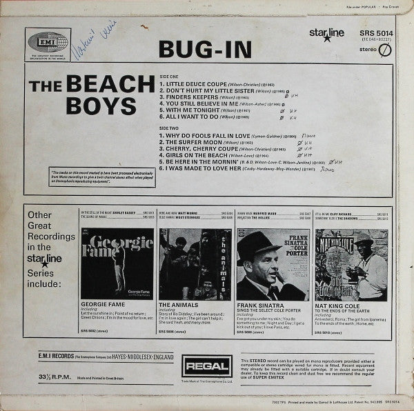 The Beach Boys : Bug-In (LP, Comp)