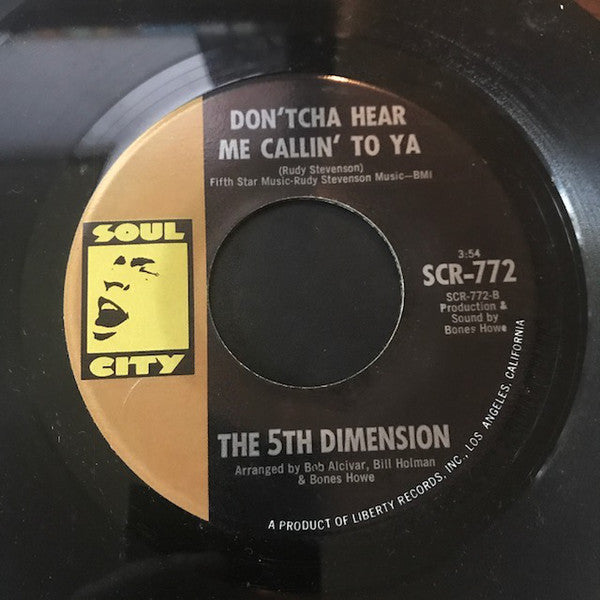 The Fifth Dimension : Medley: Aquarius / Let The Sunshine In (The Flesh Failures) / Don'tcha Hear Me Callin' To Ya (7", Single, Mono, Rai)