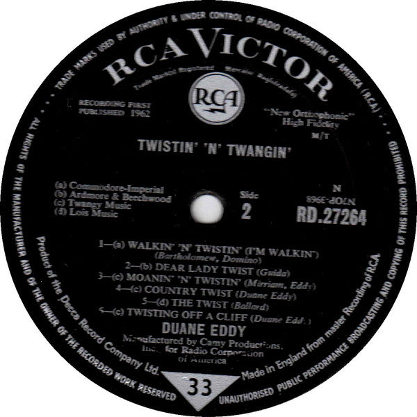 Duane Eddy : Twistin' 'N' Twangin' (LP, Album, Mono, RP)