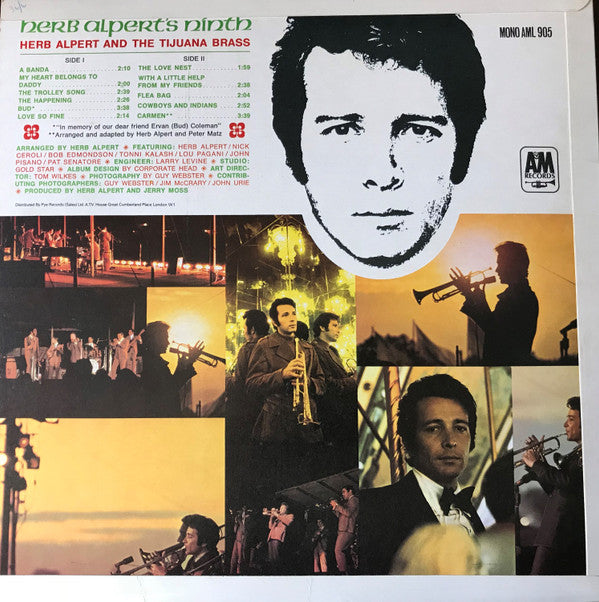 Herb Alpert & The Tijuana Brass : Herb Alpert's Ninth (LP, Album, Mono)