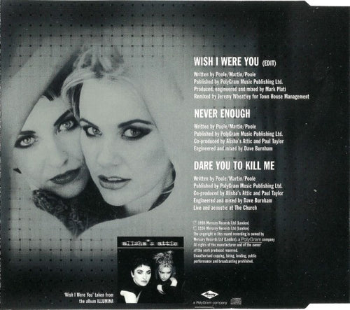Alisha's Attic : Wish I Were You (CD, Single, CD2)