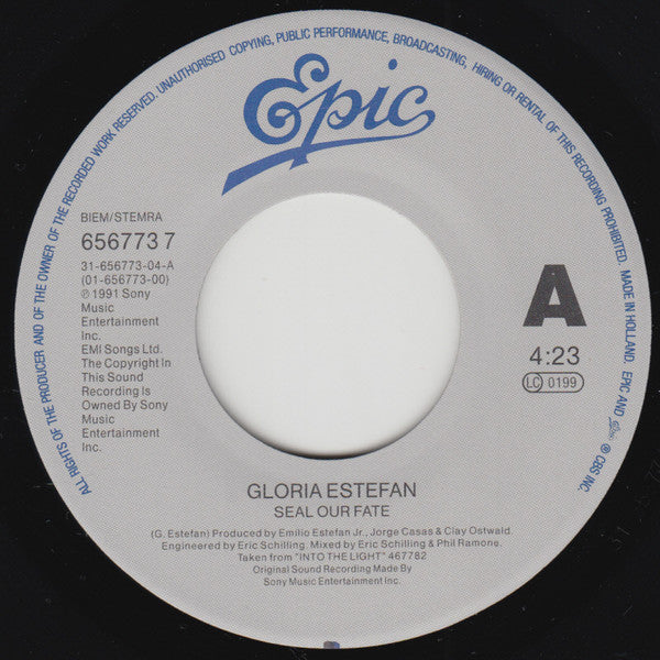 Gloria Estefan : Seal Our Fate (7", Single)