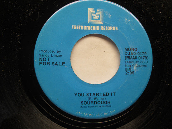 Sourdough (3) : Rescue Me / You Started It (7", Mono, Promo)