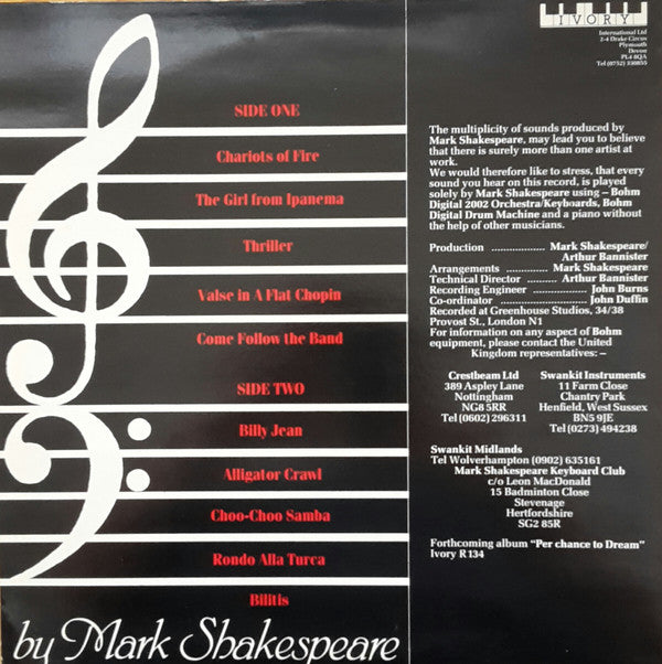 Mark Shakespeare : My True Intent Is All For Your Delight (LP)
