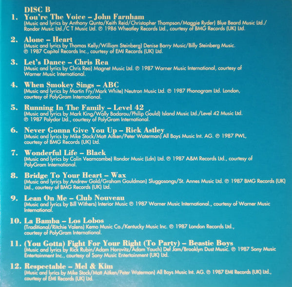 Various : The 80's Collection 1987 (2xCD, Comp)