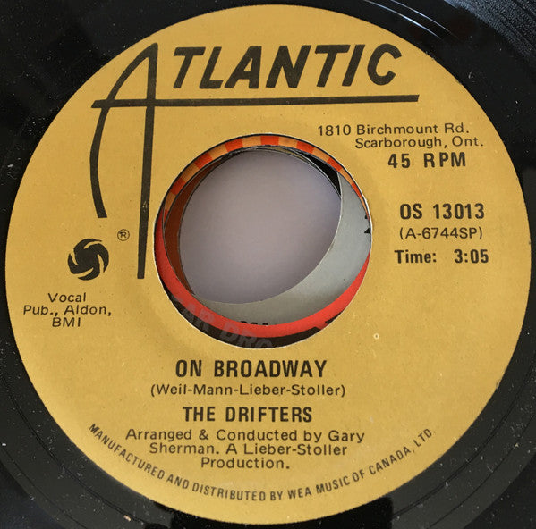 The Drifters : On Broadway (7", RE)