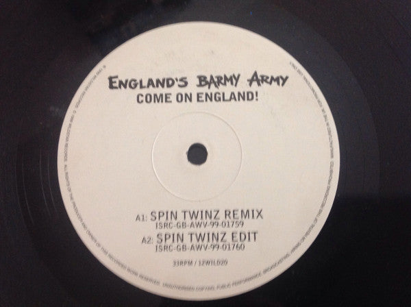 England's Barmy Army : Come On England!  (12", Promo)