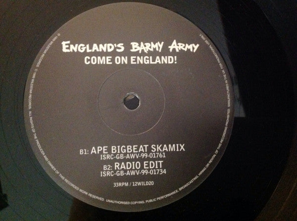 England's Barmy Army : Come On England!  (12", Promo)