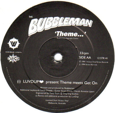 Bubbleman : Theme... From Bubbleman (12")