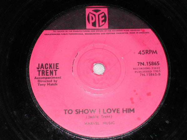 Jackie Trent : When Summertime Is Over (7", Single, Sol)