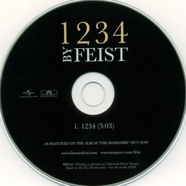 Feist : 1234 (CD, Single, Promo)