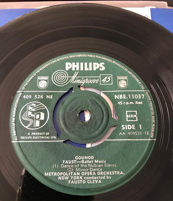 Charles Gounod, Fausto Cleva Conducting The Metropolitan Opera House Orchestra : Faust (Ballet Music) (7")