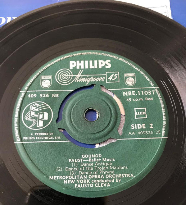Charles Gounod, Fausto Cleva Conducting The Metropolitan Opera House Orchestra : Faust (Ballet Music) (7")