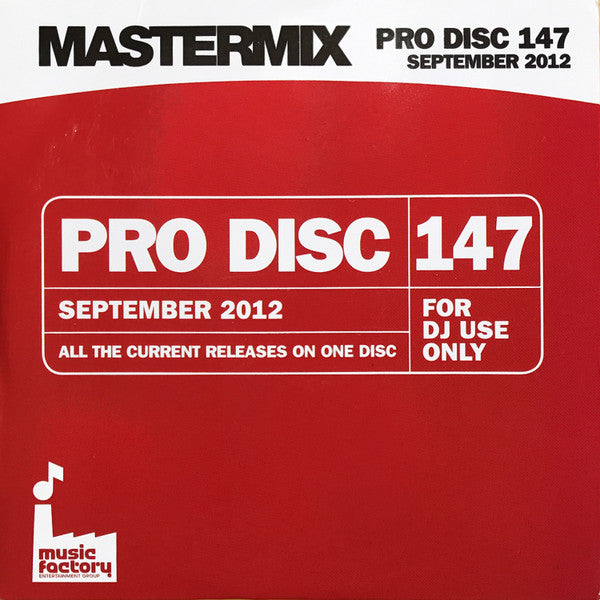 Various : Mastermix Pro Disc 147 (September 2012) (CD, Comp, Promo)