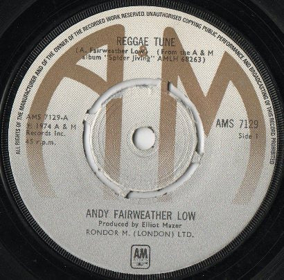 Andy Fairweather-Low : Reggae Tune (7", Single)