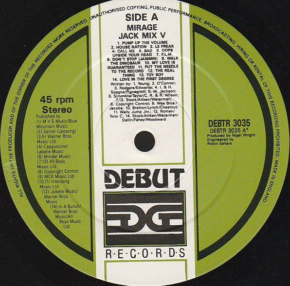 Mirage (12) : Jack Mix V (12", Comp, Mixed)