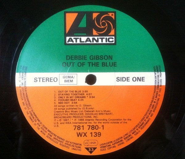Debbie Gibson : Out Of The Blue (LP, Album)