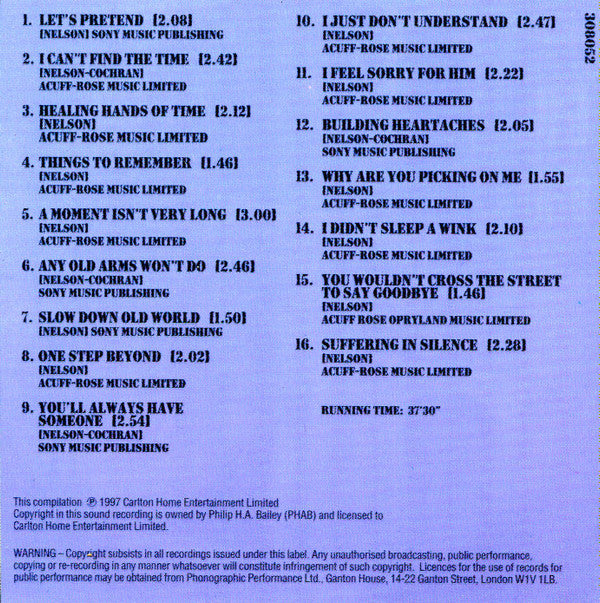 Willie Nelson : Sings Willie Nelson (CD, Album, Comp)